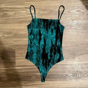 Black & teal bodysuit